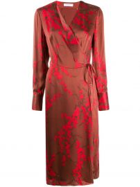 Equipment cherry blossom-print satin wrap dress cherry blossom-print satin wrap dress at Farfetch